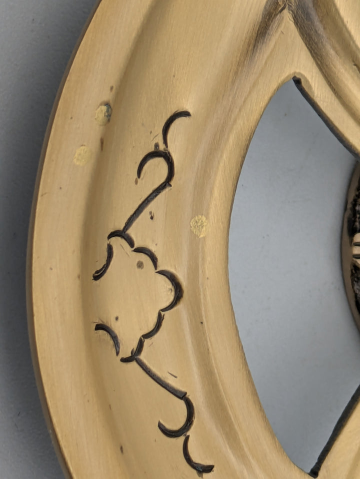 4 Inch Solid Brass Curved Drop Pull (Antique Brass Finish)