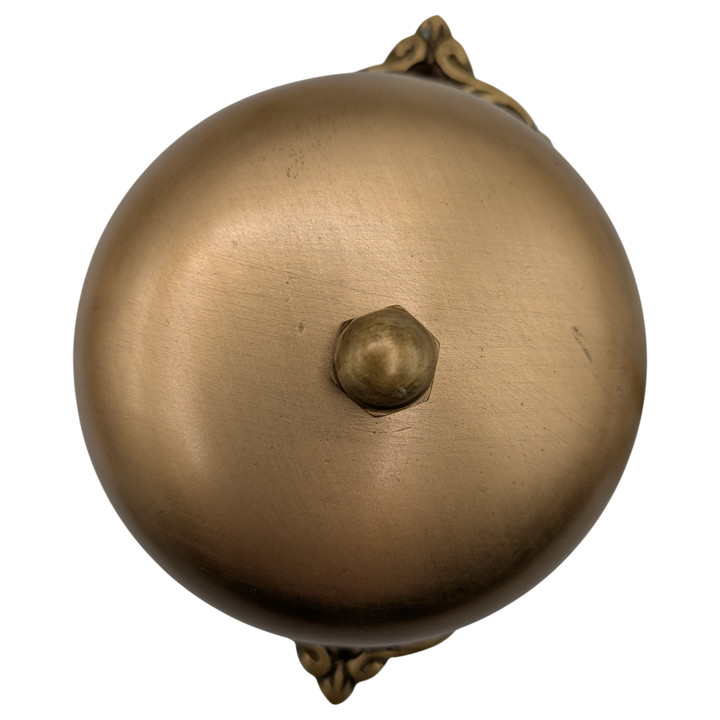 Brass Mechanical Twist Door Bell 5 3/8 Inch (Polished Brass Finish)