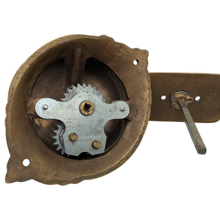 Brass Mechanical Twist Door Bell 5 3/8 Inch (Polished Brass Finish)