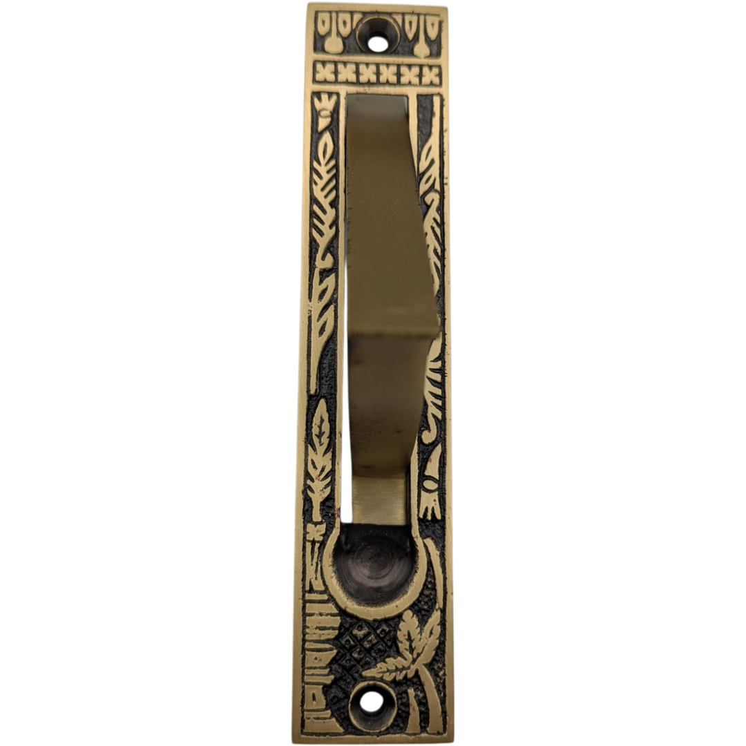 5 Inch Solid Brass Broken Leaf Edge Pull (Several Finishes Available) (Copy)