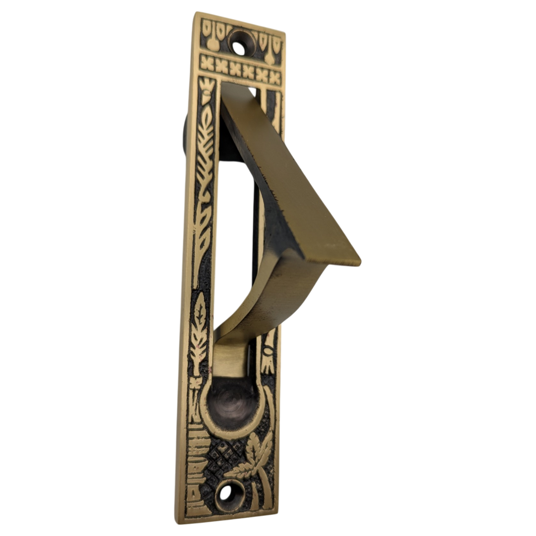5 Inch Solid Brass Broken Leaf Edge Pull (Several Finishes Available) (Copy)