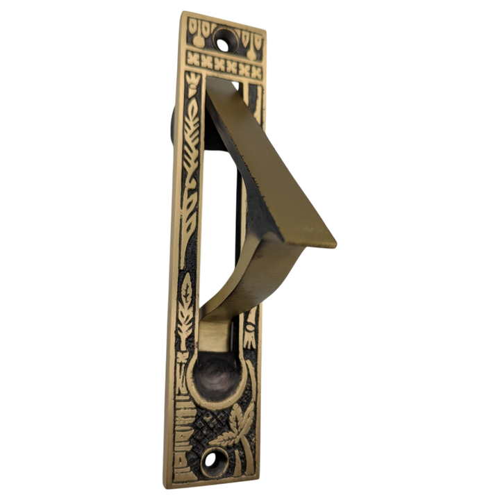 5 Inch Solid Brass Broken Leaf Edge Pull (Several Finishes Available) (Copy)