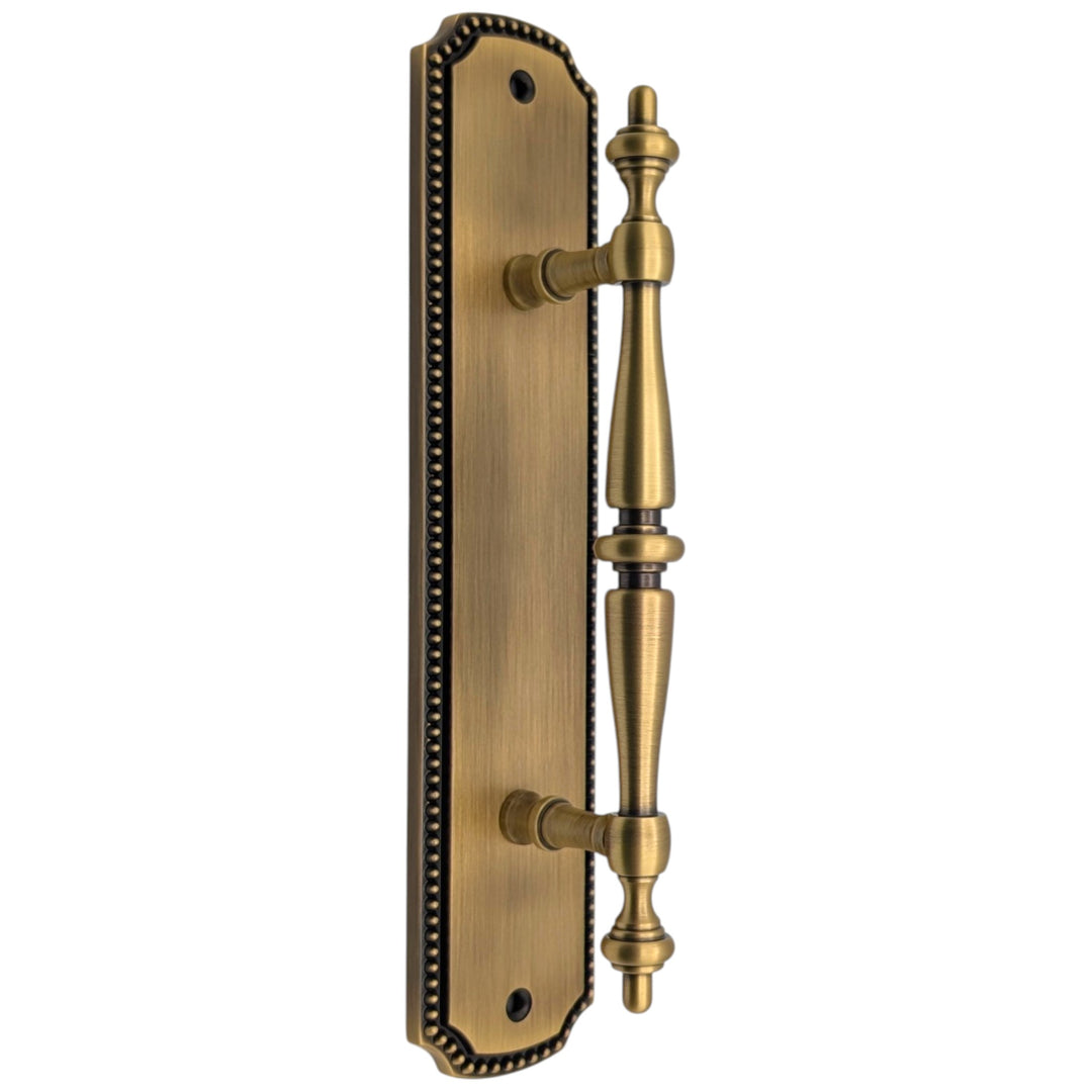 11 1/2 Inch Solid Brass Beaded Door Pull (Several Finishes Available)