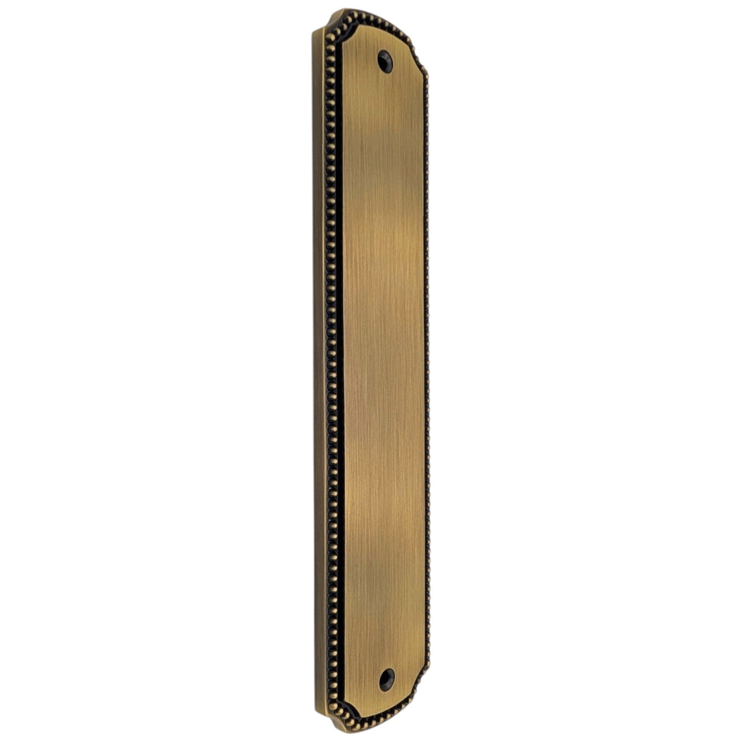 11 1/2 Inch Solid Brass Beaded Push Plate (Several Finishes Available)