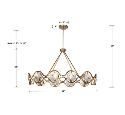 ##Antique Hardware## Quincy 10 Light Distressed Twilight Chandelier