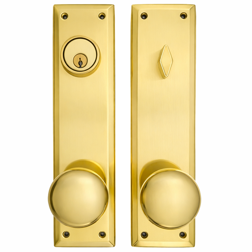 ##Antique Hardware## Quaker Style Single-Door Deadbolt Entryway Set (Several Finish Options)