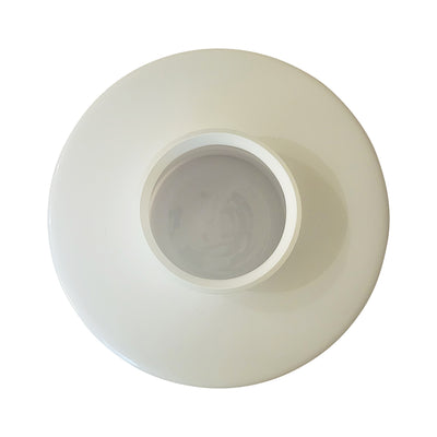 10 Inch Mid-Century Modern Milk Glass Light Shade (4 1/4 Inch Fitter)