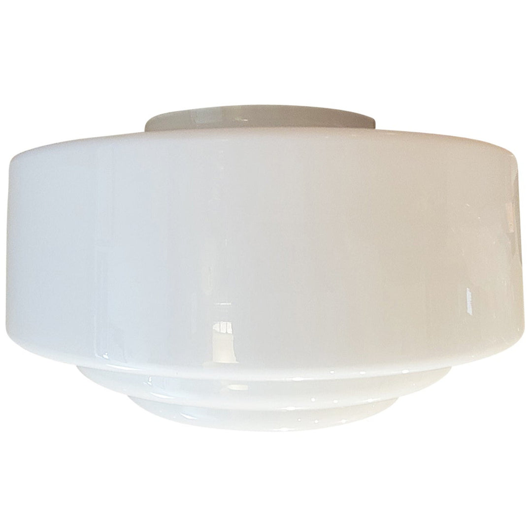 Antique Hardware 12 Inch Mid-Century Modern Milk Glass Light Shade (6 Inch Fitter) GLASS SHADE