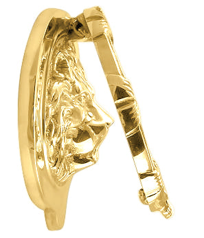 Ribbon & Reed 6 Inch Brass Lion Door Knocker (Several Finishes Available)