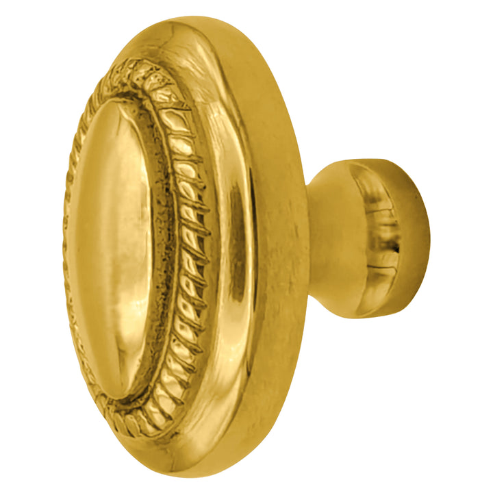 1 1/2 Georgian Roped Oval Cabinet Knob (Several Finishes Available)