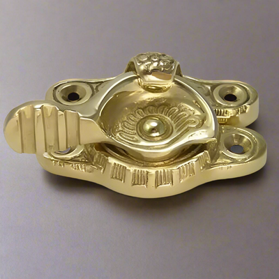 ##Antique Hardware## Floral Victorian Solid Brass Sash Window Lock (Several Finishes Available)