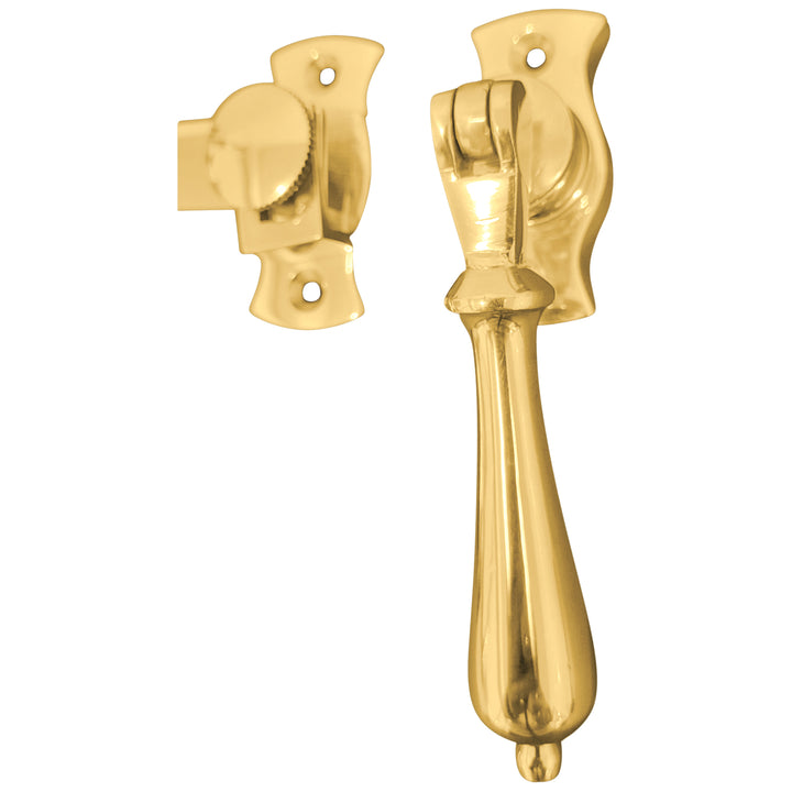 4 1/2 Inch Overall Colonial Window Lock (Polished Brass Finish)