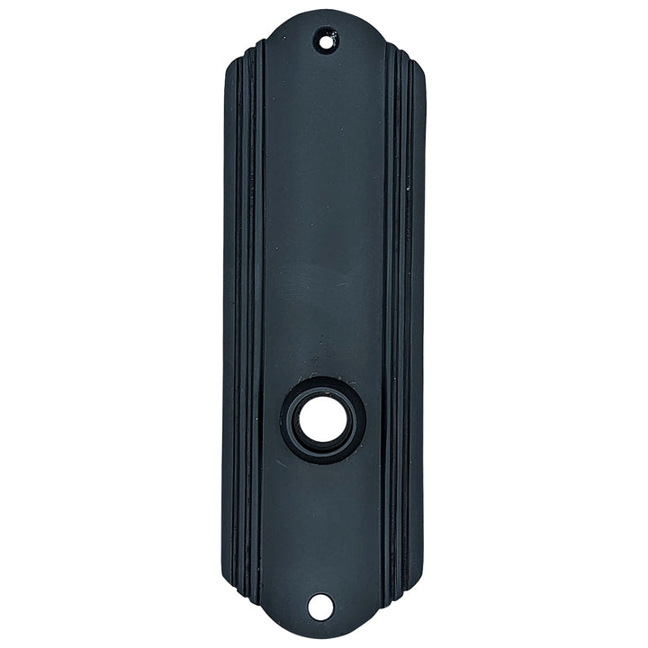 ##Antique Hardware## Open Box Sale Item 7 Inch Solid Brass Art Deco Door Back Plate (Black Bronze Finish)