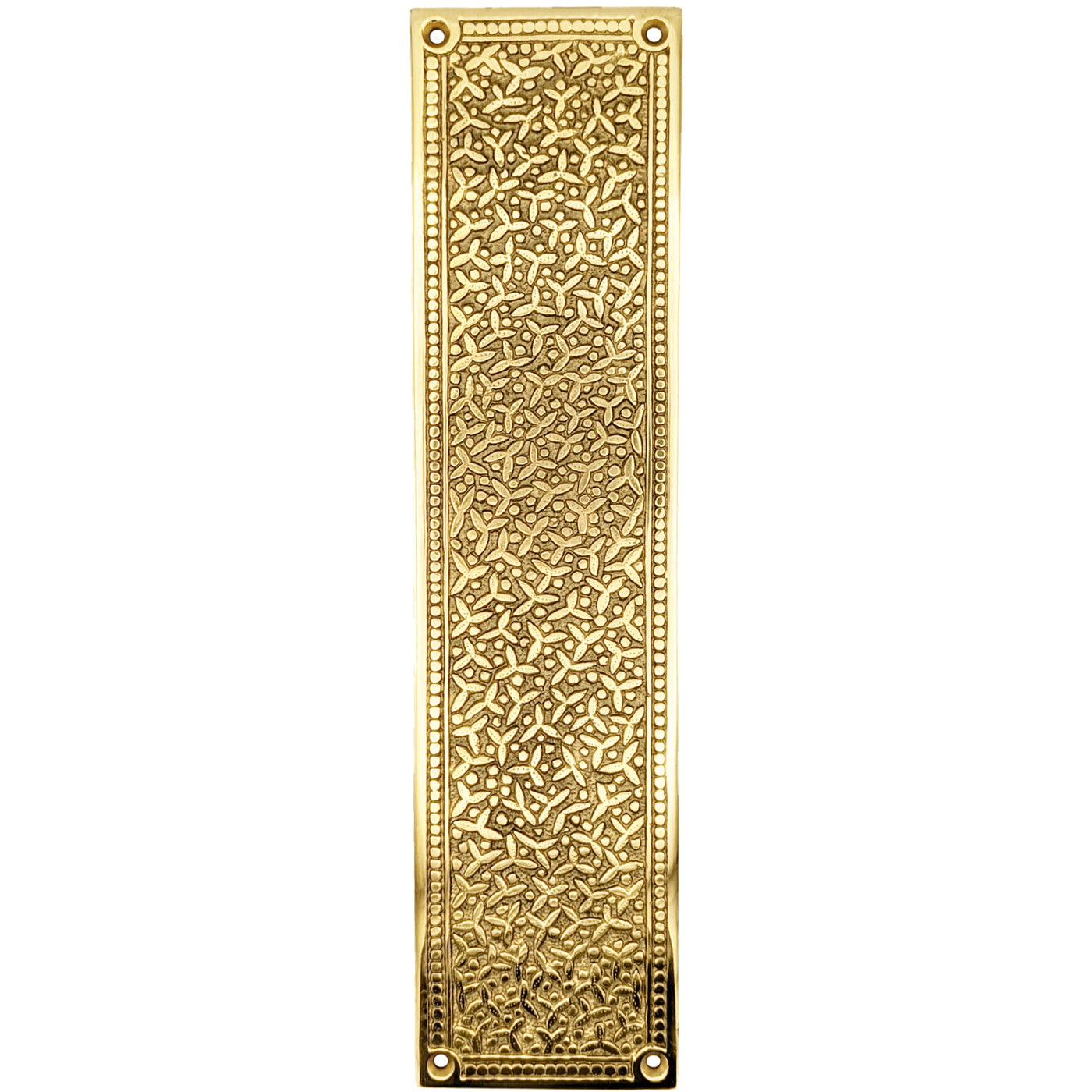 12 Inch Solid Brass Rice Pattern Push Plate (Several Finishes Available)