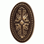 ##Antique Hardware## Ornate Victorian Rosette Door Set with Avalon Oval Door Knobs (Several Finishes Available)