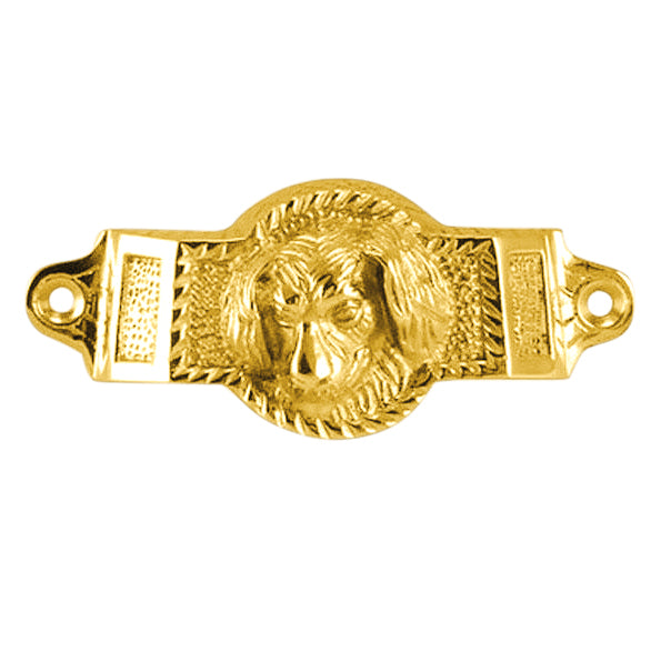 4 Inch Overall (3 1/2 Inch c-c) Solid Brass Golden Retriever Rectangular Cup Pull