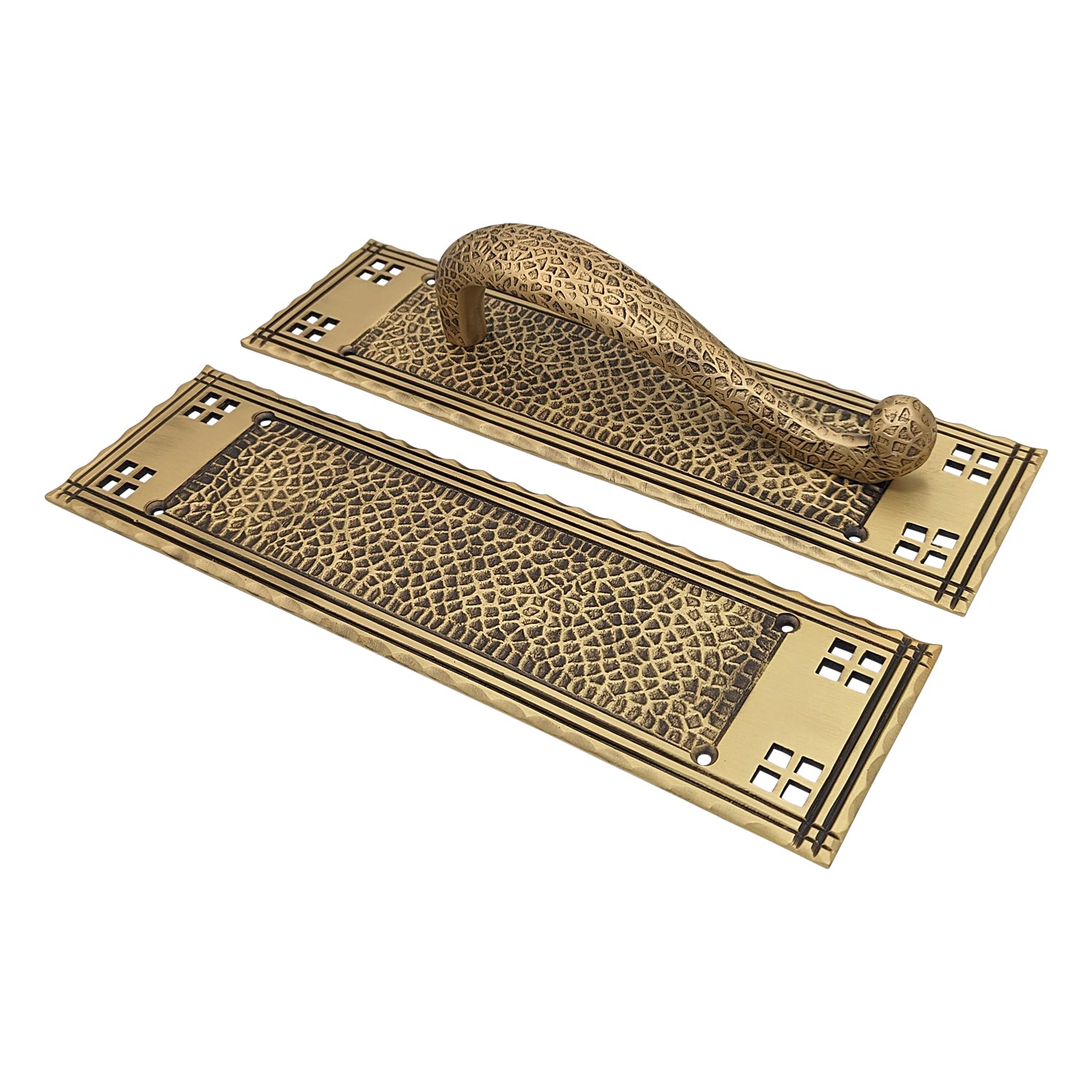 レア　50s Ken L Ration Door Push Pull Antique Hardware 12 Inch Craftsman Style Door Pull & Push