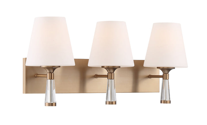 ##Antique Hardware## Ramsey 3 Light Vibrant Gold Bathroom Vanity