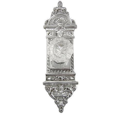 Regency Fluted Glass Door Knob With L'Enfant Plate (Several Finishes Available)