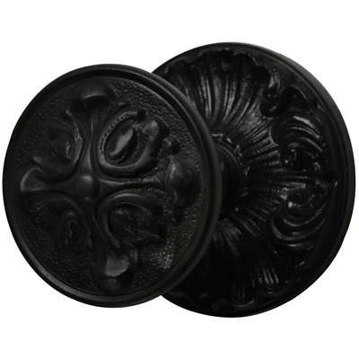 Solid Brass Romanesque Door Knob Set (Several Finishes Available)