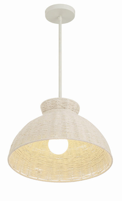 ##Antique Hardware## Reese 1 Light Matte White Pendant