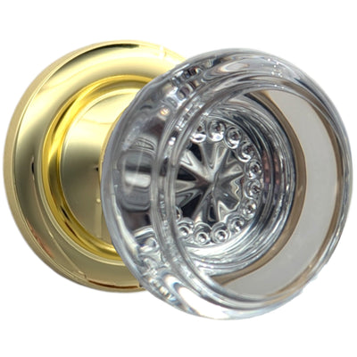 Magnifique™ Classic Door Set with Round Crystal Knobs (Several Finishes Available)