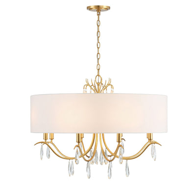 ##Antique Hardware## Rollins 8 Light Antique Gold Chandelier