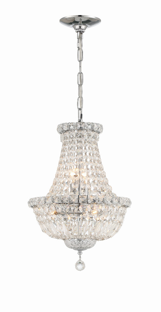 ##Antique Hardware## Roslyn 5 Light Polished Chrome Mini Chandelier