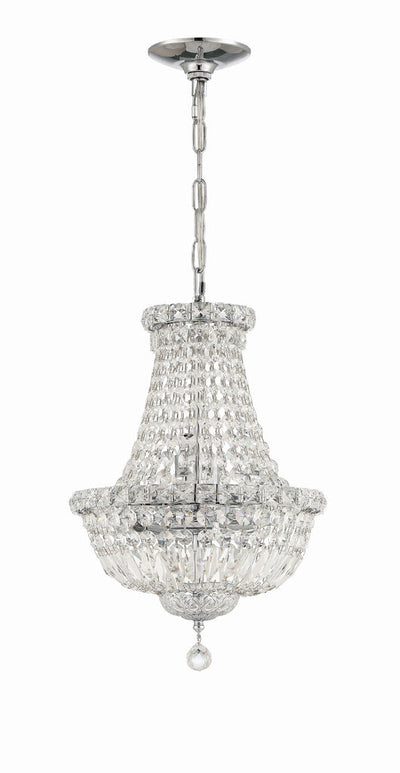 ##Antique Hardware## Roslyn 5 Light Polished Chrome Mini Chandelier