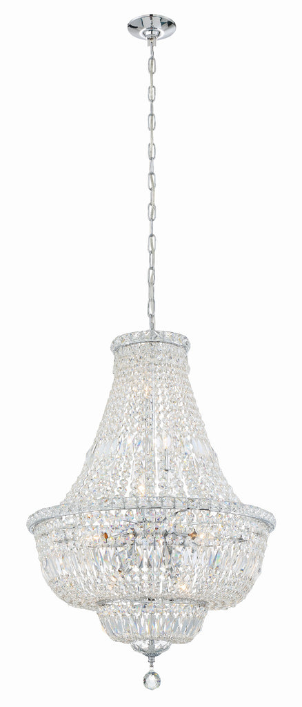 ##Antique Hardware## Roslyn 9 Light Polished Chrome Chandelier