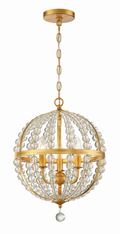 ##Antique Hardware## Roxy 3 Light Antique Gold Mini Chandelier