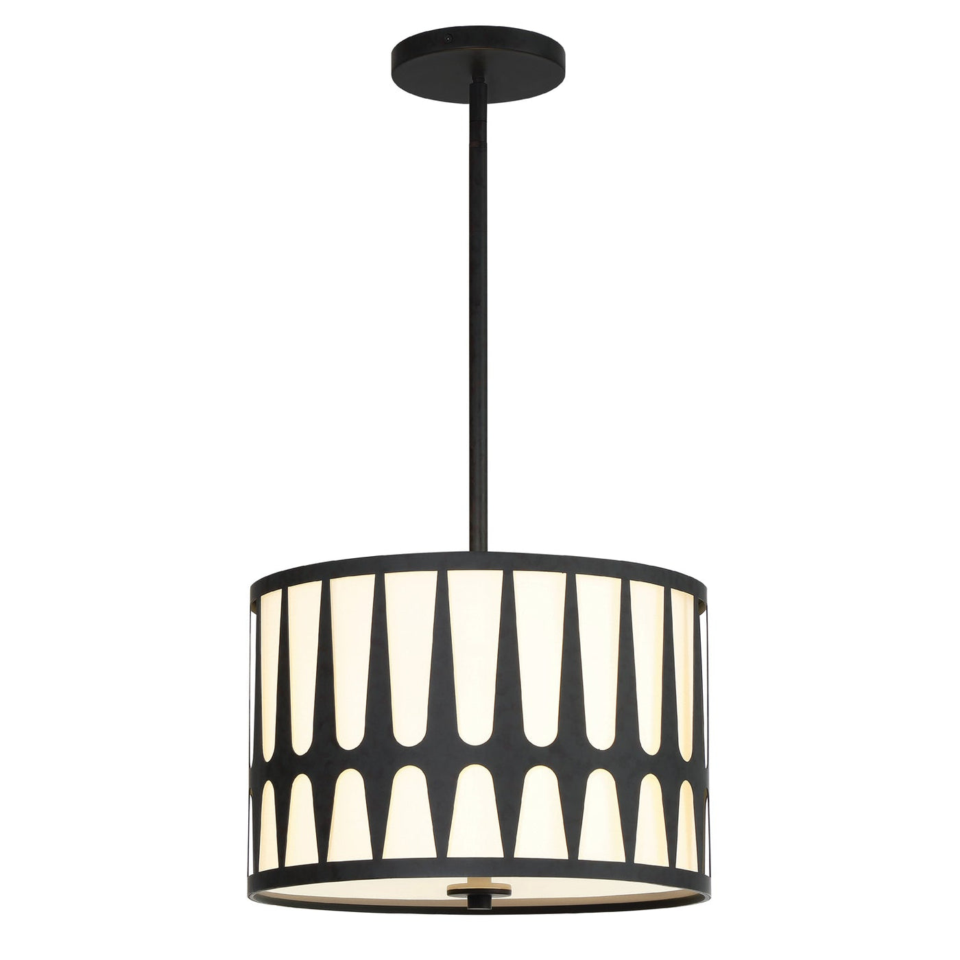 ##Antique Hardware## Royston 3 Light Black Mini Chandelier