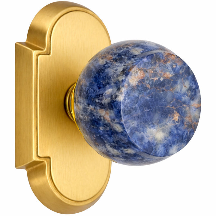 Magnifique® Arched Door Set with Royal Blue Knobs (Several Finishes Available)