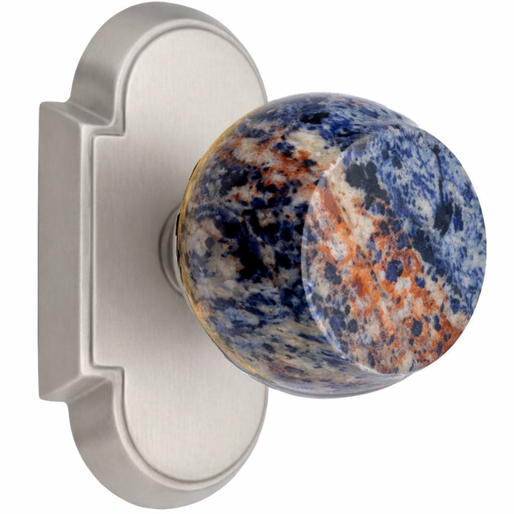 Magnifique® Arched Door Set with Royal Blue Knobs (Several Finishes Available)