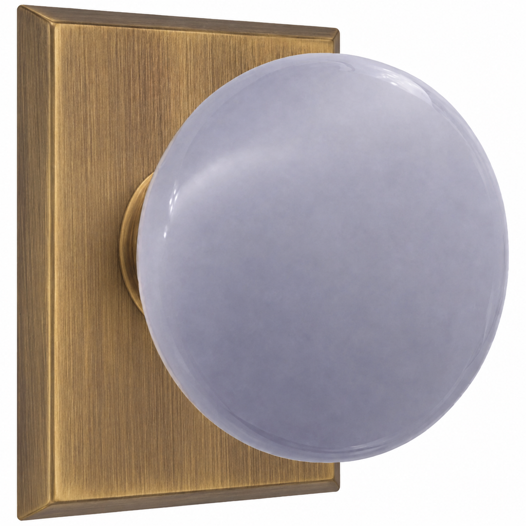 Magnifique® Rectangular Door Set with Gray Porcelain Knobs (Several Finishes Available)