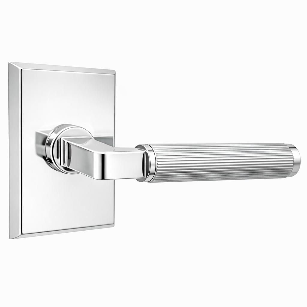 ##Antique Hardware## Magnifique® Rectangular Door Set with Modern Smooth Lever (Several Finishes Available)