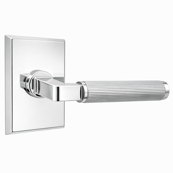 ##Antique Hardware## Magnifique® Rectangular Door Set with Modern Smooth Lever (Several Finishes Available)
