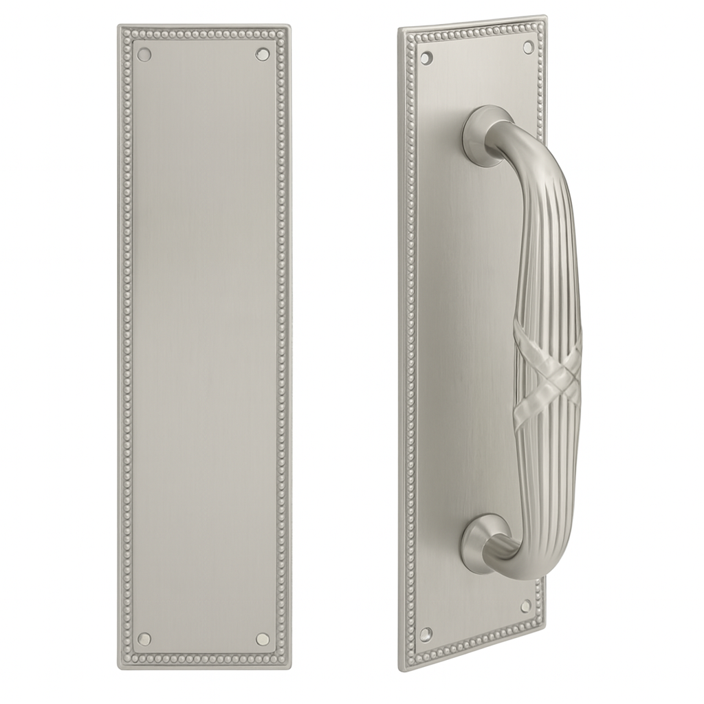 Ribbon Reed 12 Inch Solid Brass Knoxville Ribbon & Reed Push & Pull Door Set ...