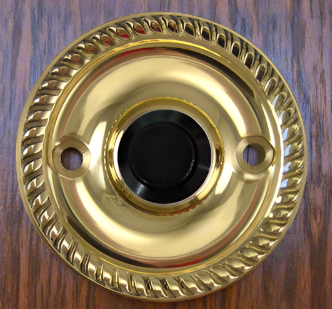 Solid Brass Georgian Roped Doorbell (Several Finishes Available)