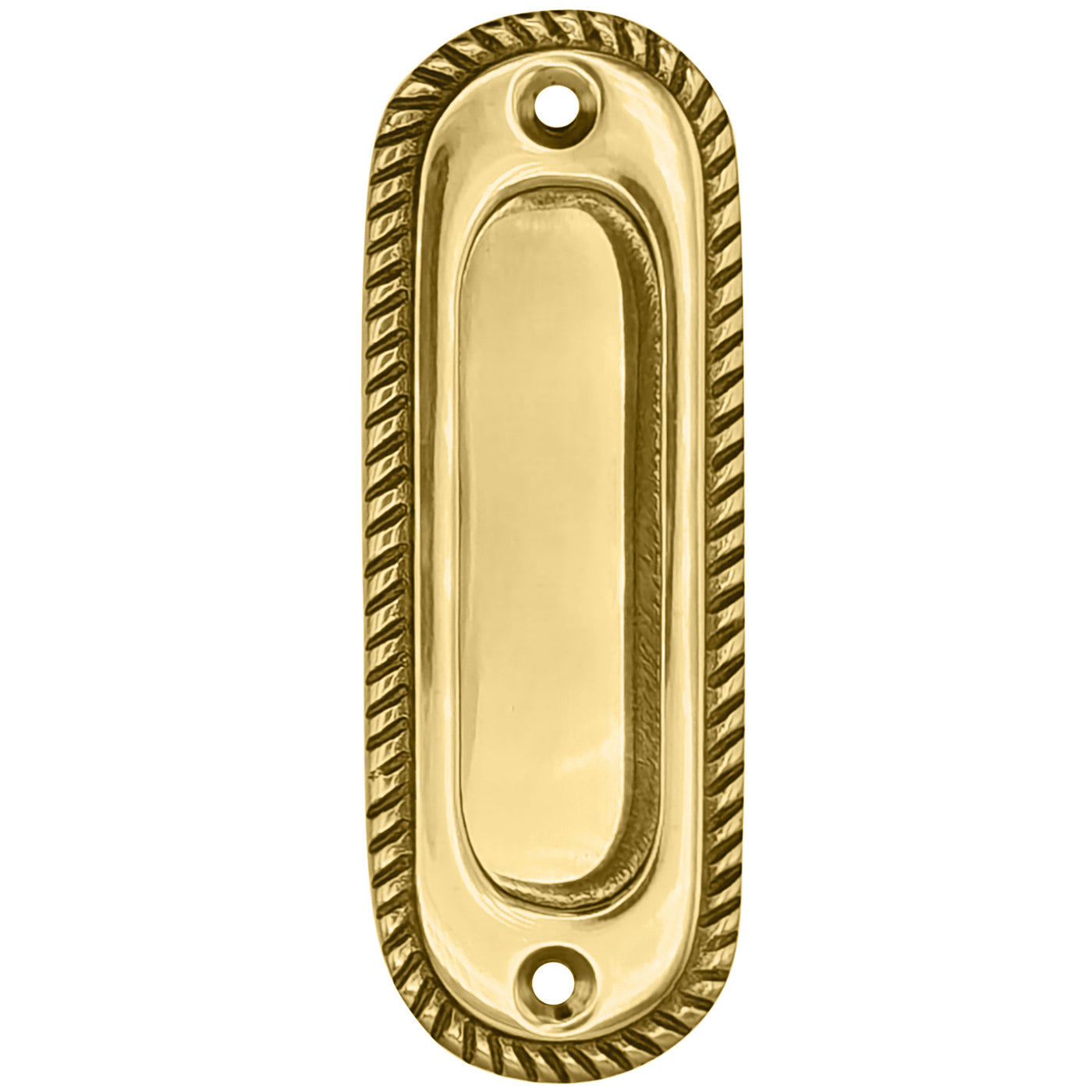 Georgian Rope Oval Pocket Door Pull (Several Finishes Available)