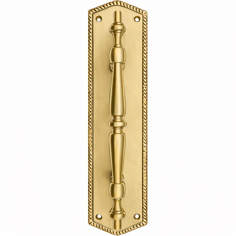 12 Inch Georgian Oval Roped Style Door Pull & Plate (Several Finishes Available)