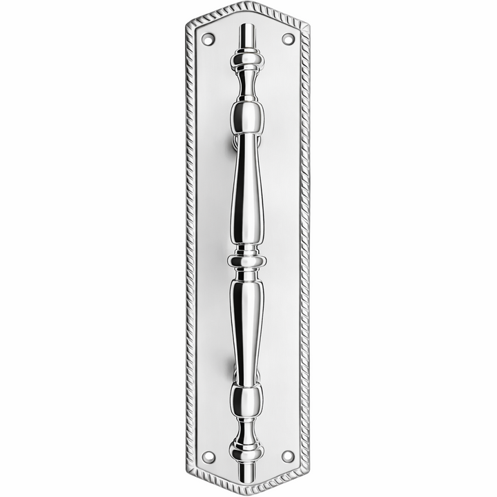 12 Inch Georgian Oval Roped Style Door Pull & Plate (Several Finishes Available)