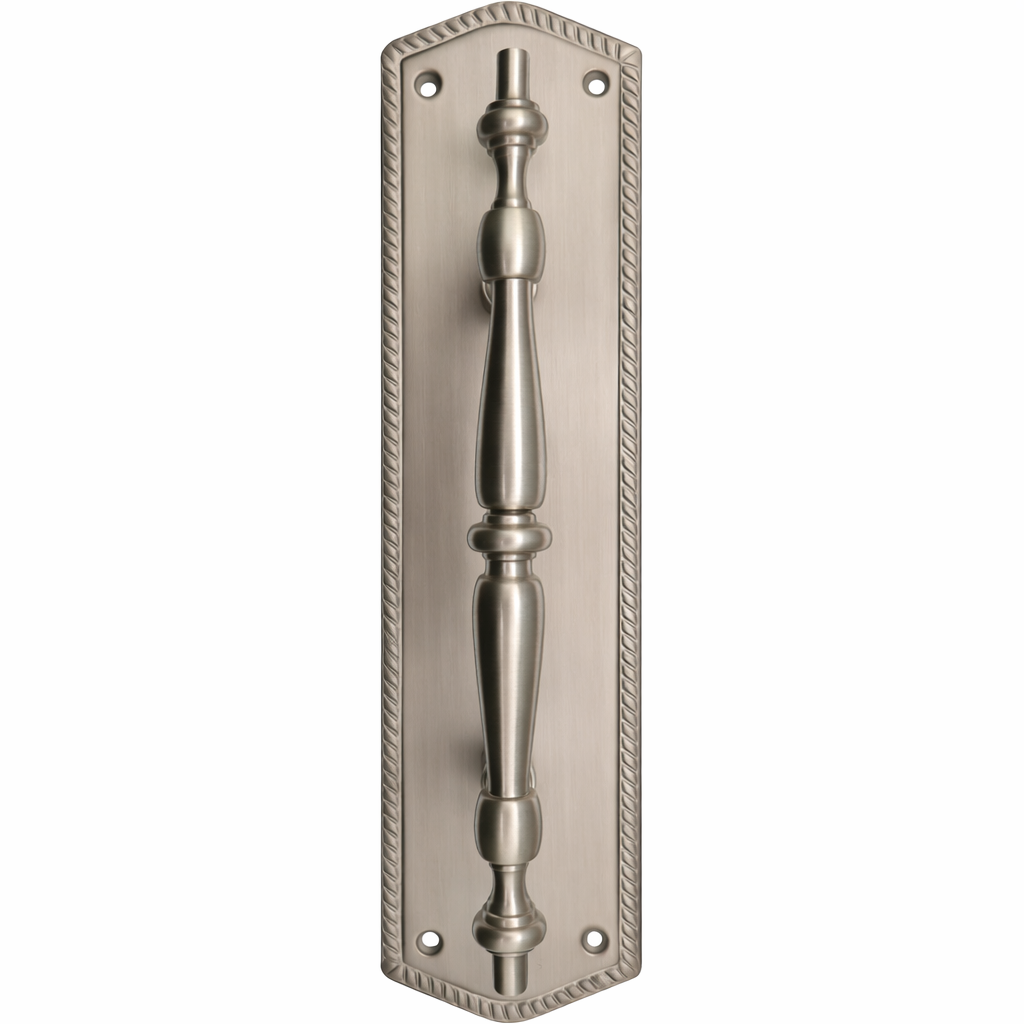 12 Inch Georgian Oval Roped Style Door Pull & Plate (Several Finishes Available)