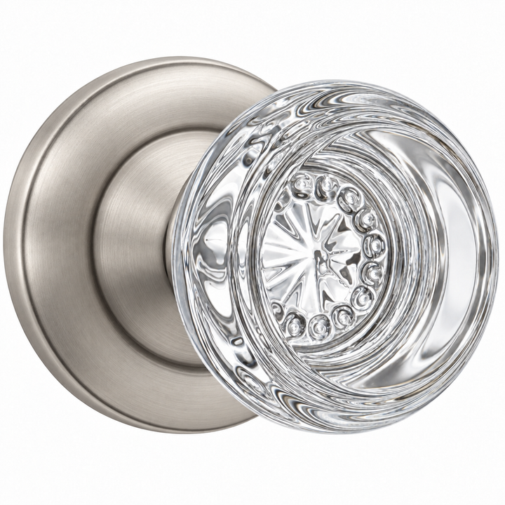 Magnifique® Classic Door Set with Round Crystal Knobs (Several Finishes Available)