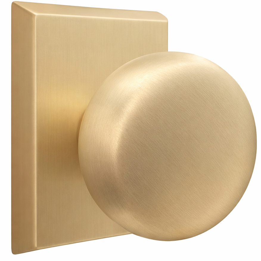 ##Antique Hardware## Magnifique® Rectangular Door Set with Brass Round Knobs (Several Finishes Available)