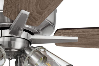 ##Antique Hardware## 60" Super Pro 104 in Brushed Polished Nickel w/ Driftwood/Grey Walnut Blades