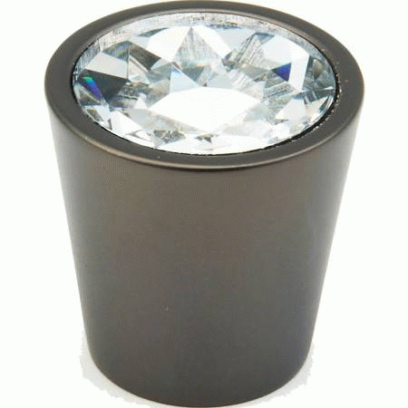 Antique Hardware 1 1/16 Inch Diamond Stargaze Clear Crystal Cylinder Shape Cabinet & Furniture Knob CABINET KNOB