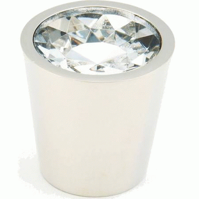 Antique Hardware 1 1/16 Inch Diamond Stargaze Clear Crystal Cylinder Shape Cabinet & Furniture Knob CABINET KNOB