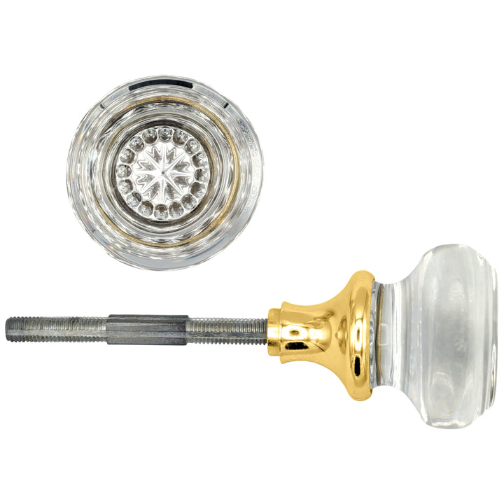 Round Crystal Spare Door Knob Set (Several Finishes Available)