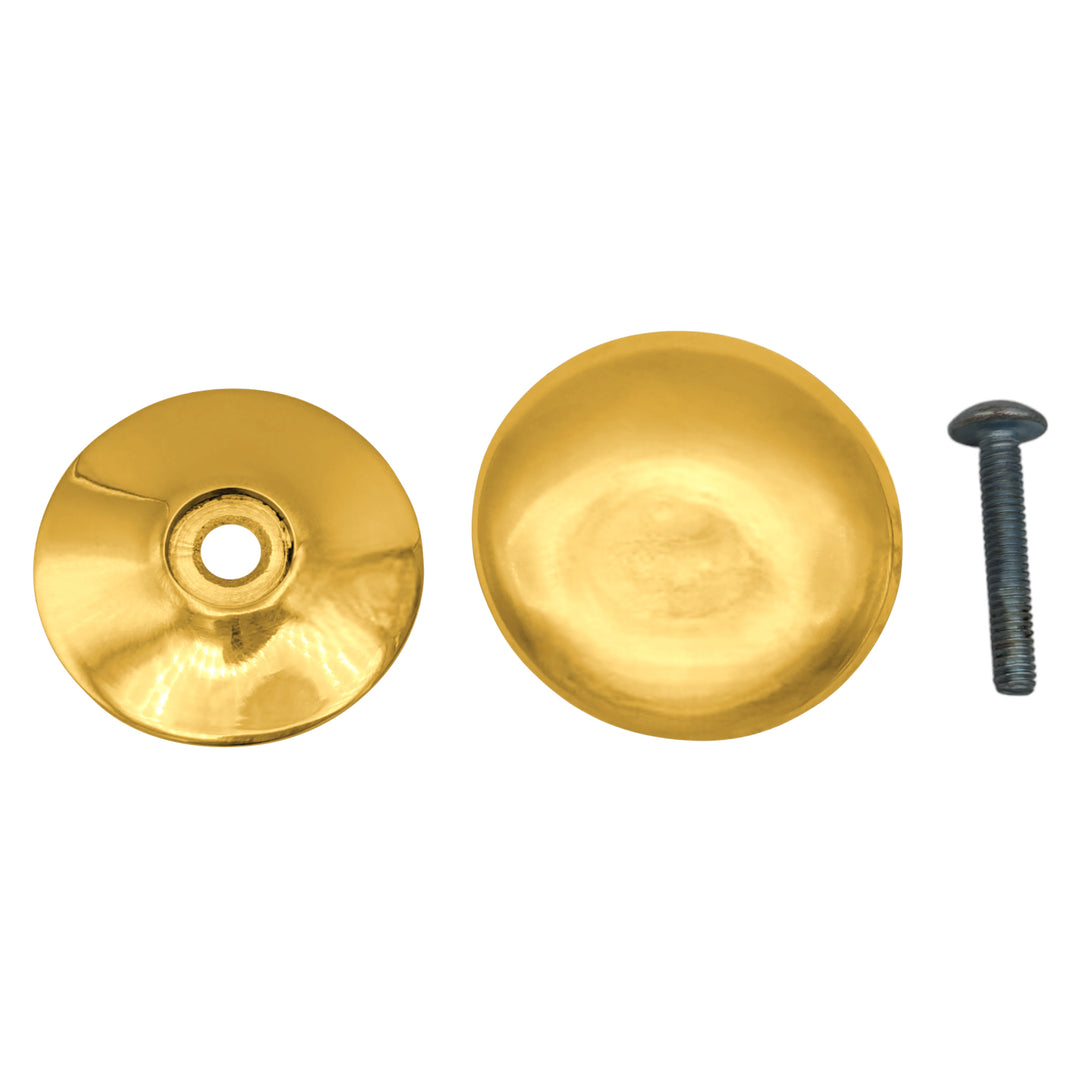 1 1/3 Inch Round Cabinet Knob with Backplate (Several Finishes Available)